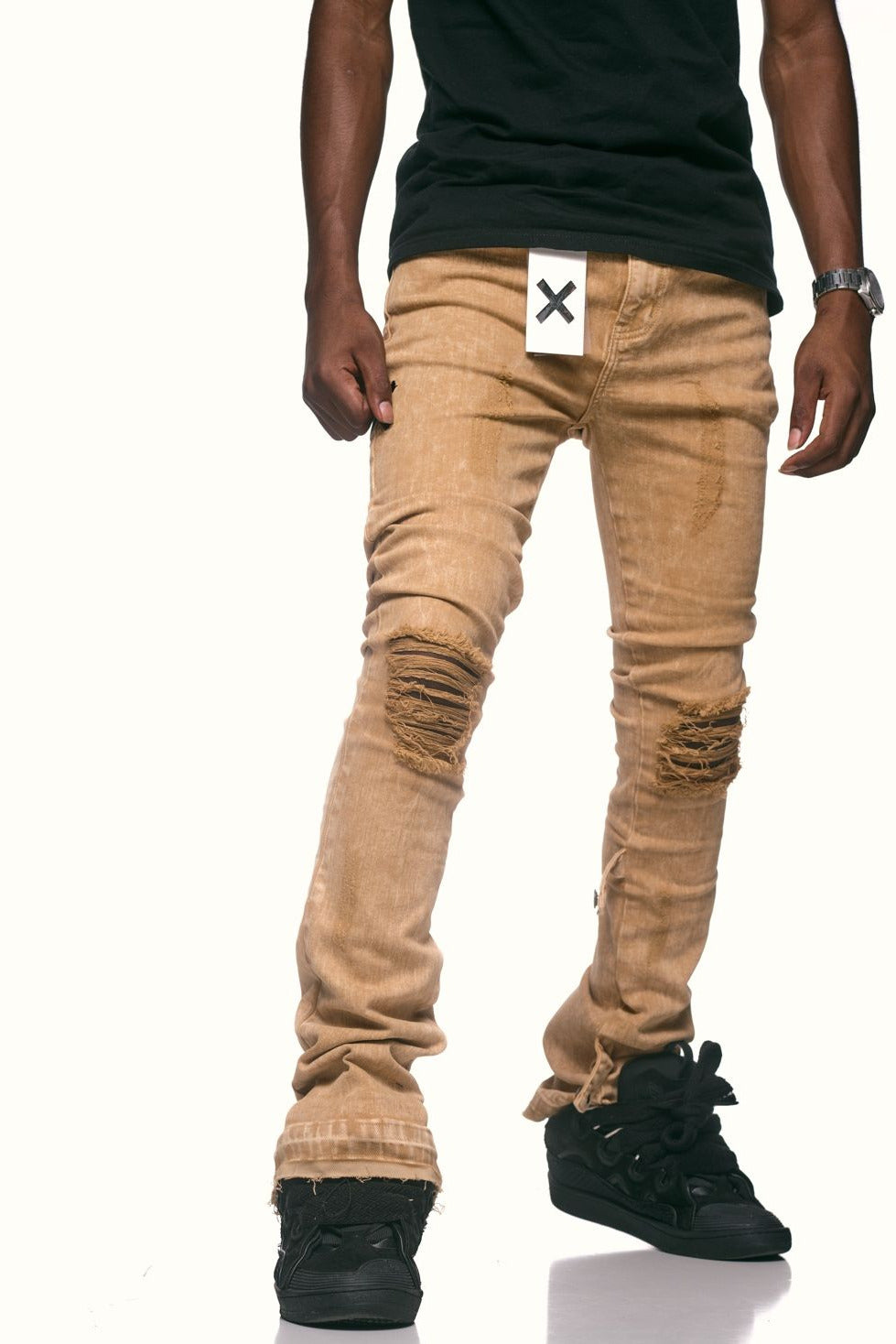 SandStorm Distressed Stack Denims