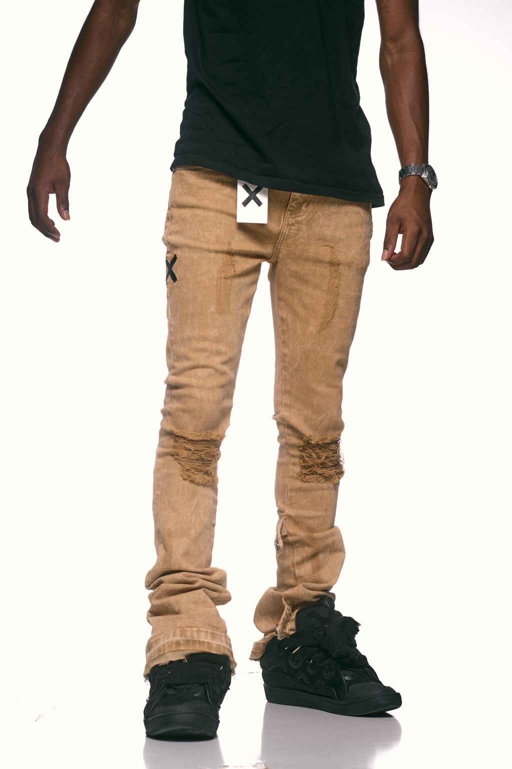 SandStorm Distressed Stack Denims