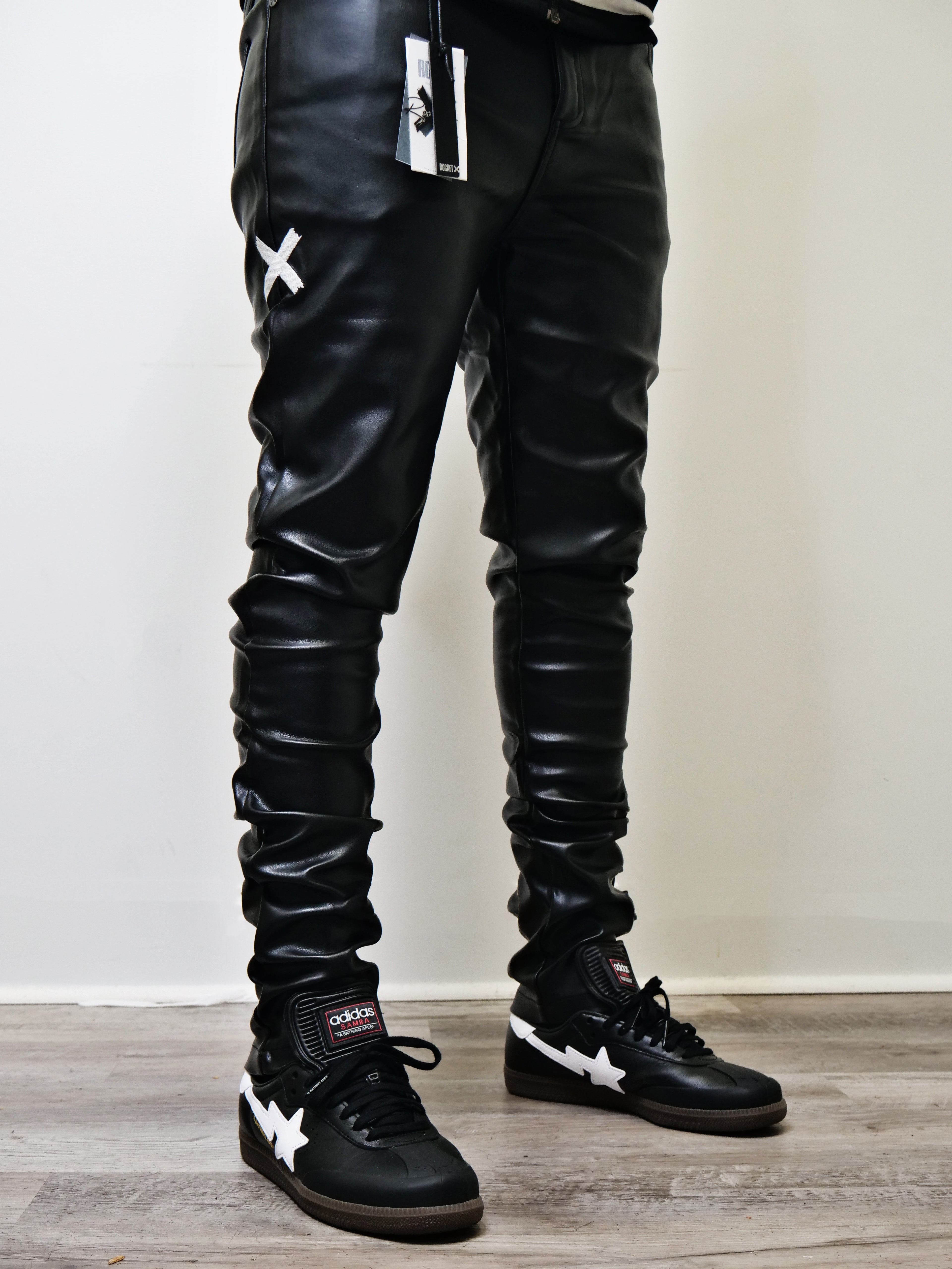 Red Label Apex Leather Denim (skinny's)