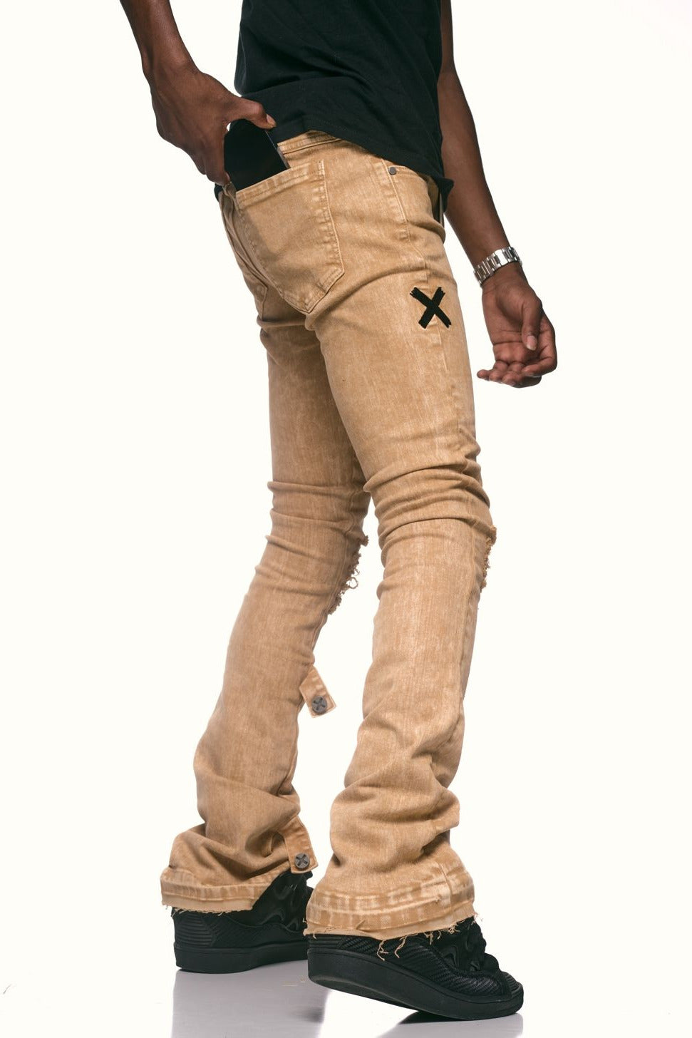 SandStorm Distressed Stack Denims