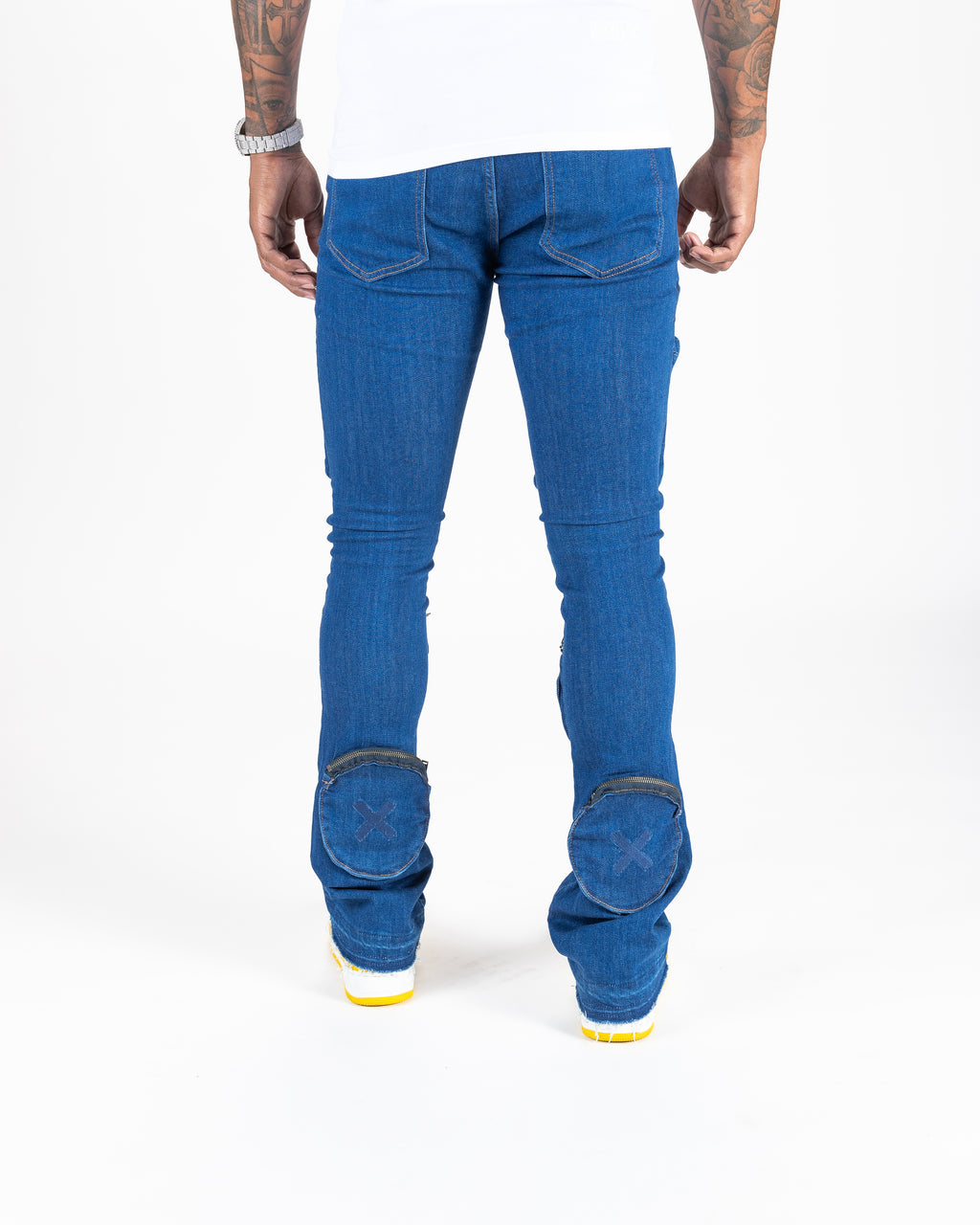 Indigeaux utility cargo denims
