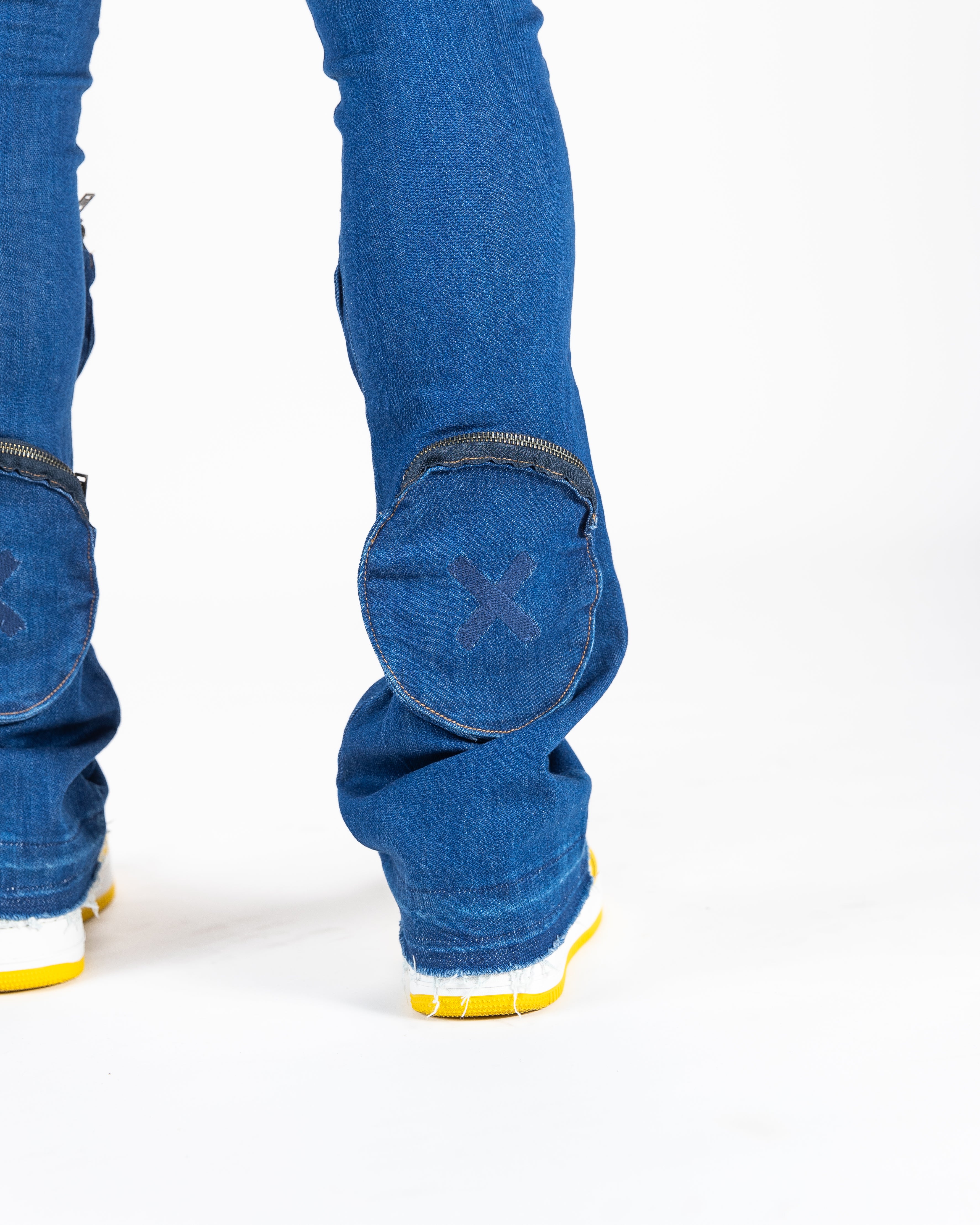 Indigeaux utility cargo denims